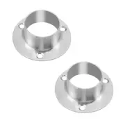 Wardrobe Pipe Bracket, 32.5mm Dia, Wall Mounted Rail Rod Support Socket 2pcs