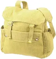 [uproareas] WP4 Webbing Military Retro Bag Canvas Backpack Day Pack Haversack School Fishing Khaki