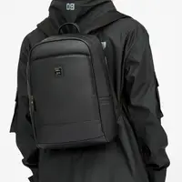 在飛比找momo購物網優惠-【MoonDy】包包 後背包 男生包包 背包 皮革包包 黑色