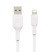 Belkin BoostChargeLightning to USB-A Cable, 1m for Apple Devices - White