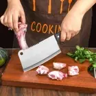 Cleaver Knife Chopper Master Chef Meat Bone Butcher Kitchen Stainless Steel