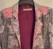 Chloe K Sequin Blazer Jacket, Womens SMALL Fun Pastel Spring Easter Evening