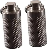 HAWILLOSCH 2pcs Portable Mini Titanium Storage Case Emergency Organizer for Pills and Outdoor Items Compact Container with Hanging Ring for Travel and Adventures