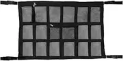 AIMALL Universal Car Ceiling Storage Net, Polyester Roof Cargo Mesh Bag, 35.4 x 25.6 Inches, Black, Ideal for Campervans and Car Organization