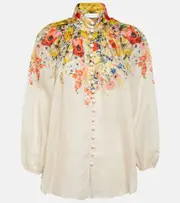 [Zimmermann] Zimmermann Alight Billow ramie blouse AU 10 multicoloured