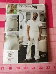 Know Me Pattern ME2035 Mens Mimi G Polo Shirt Pants Sizes 34 36 38 40 42 UNCUT