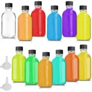12 Pack 2oz Small Glass Bottles with Lids for Juice Beverages Herbal Syrup