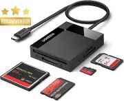 USB C SD Card Reader 4-in-1 SD Micro SD TF MS CF Adapter iPhone iPad Macbook