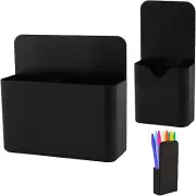 2 Pack Magnetic Dry Erase Marker Holder with Compartments for Storage