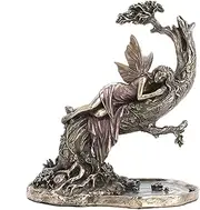 Veronese Design 6 1/2" Siesta Fairy Cold Cast Resin Antique Bronze Finish Statue