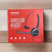 MPOW Audio Wired USB Headset Model BH323A 3.5MM Jack w/Built in Microphone