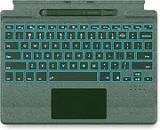 JvKzaen Surface Pro 9 Keyboard with Slim Pen, Compatible with Microsoft Surface Pro 9 8 X, 13 Inch Bluetooth Wireless backlight Type Cover Keyboard with Slim Pen, Keyboard with Slim Pen green, WRTZ01