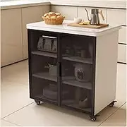 Kitchen Island Freestanding Kitchen Storage Cabinet Cutting Table Multifunctional Operating Table Household Storage Rack Storage Cabinet Movable Island Table Mobile Kitchen Storage Islands