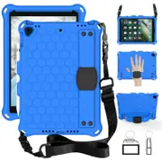 Hive iPad Case For iPad Pro/Air 10.5/iPad 10.2 Durable Stand Cover With Shoulder Strap-BlueBlack