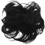 FRCOLOR Messy Bun Hair Piece Elastic Wavy Curly Bun Scrunchies Human Hair Ponytail Extensions Chignon Hairpieces for Women
