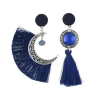 5 Pair Bohemian Crystal Moon Drop Earrings Dangle women's Earrings