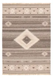 Vintage Hand Woven Carpet 5'4" x 8'1" Traditional Wool Kilim Rug