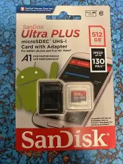 SanDisk Ultra 512GB microSDXC UHS-I Memory Card SDSQUB3-512G-ANCMA NEW SEALED