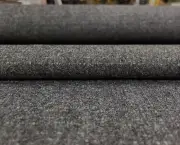 1.625 yds Herman Miller Milaner Charcoal Gray Woven Wool Upholstery Fabric DU