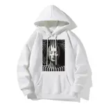 RIVER X ERIC®：HOODED SWEAT-BLACK  WHITE OUTLINE FACE-350370