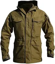 [Bollrllr] Men's Windproof Fall Windbreaker Hooded Outer Jacket