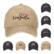 Vintage Venezuela Flag Baseball Cap Men Women Distressed Washed Snapback Hat