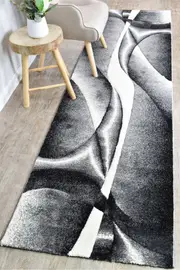 Medieval Antique Light Grey Dark Grey Runner Rug