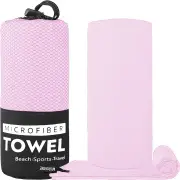 NNEOBA Lightweight Microfiber Quick-Drying Towel (Light Pink)