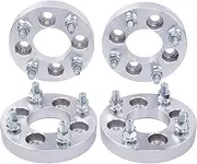 DCVAMOUS 4PC 4x4 to 4x4 ATV Golf Cart Wheel Spacers 1 Inch with 1/2"x20 Studs 62mm Center Bore Compatible with EZ Go EZGO Cart Club Car 4 Lug 4x101.6