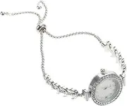 [NOLITOY] Elegant Mermaid Design Crystal Watch for Women Unique Rhinestone Bracelet Wristwatch with Pullcord Versatile Accessory for Dressy Events and Everyday Wear