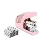 Effortless Mini Stapler Set, 20 Sheet Mini Size Effortless Stapler Set - Pink