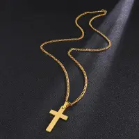 在飛比找蝦皮購物優惠-Cross Necklace Pendant Gold Si