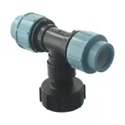 Tee Outlet 20mm IBC Tank Adapter Connector for S60X6 to 20mm PE Fittings