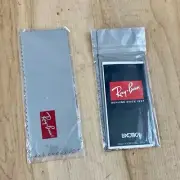 Ray Ban Gray Microfiber Cloth Bundle of 2 Cleaning Restoring Travel