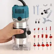 Wood Router Tool Electric Hand Trimmer Laminate Milling Engraving Hand Machin...