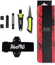 Sea Penetrator Dive Knife Safty Knife wth Pure Titanium Quick Release Light Weight Adjustable Arm or Leg Straps Lockable Sheath