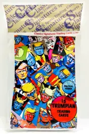Classics Signatures - 15 ART TRADING CARDS PER PACK Donald Trump