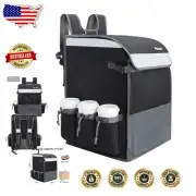Compact Food Transport Backpack with 45L Capacity and Clear Receipt Window