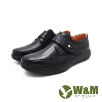 在飛比找蝦皮商城優惠-W&M(男)真皮減壓黏帶款 厚底男皮鞋－黑(另有咖)