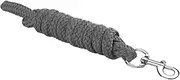 Start Lace 2 m Lead Rope with Panic Hook and Carabiner Hook for Horses - Tie Rope in Various Stylish Designs, Lead Rope, Pony, Donkey, Goat (Dark Grey, Snap Hook)