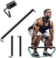 Prebene Resistance Band Bar, 26.4in or 39.4in, Workout Bar for Fitness, Portable Weightlifting Training, Suit for Home Exercise, Resistance Band Training