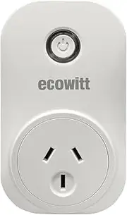 ECOWITT AC1100 Smart Outlet Switch, Need to Pair with IoT Wi-Fi Gateway(GW2000/GW1200) or IoT Weather Station Consoles, Australia Standard, 433 MHz
