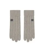 triomphe cable-knit gloves in cashmere L,M light gray