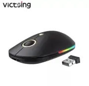 Rechargeable Wireless Slim Mouse 2.4GHz Silent w USB Optical Mice RGB 3200DPi