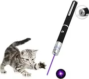 Laser Pointer for Cats Toys USB Rechargeable Pet Interactive Toys with Purple Pointer Remotes for Indoor Classroom Interactive Teaching (Purple, USB 1 Pack)