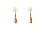 2x Full Circle Be Good Kitchen Dish Plate Plastic Cleaning Brush w Handle White