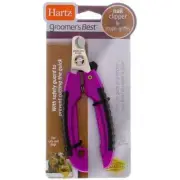 Hartz Groomer's Best Nail Clipper CATS/DOGS SAFETY GUARD PURPLE STAINLESS