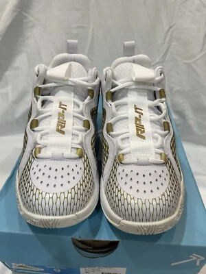 RIP-IT Sports Women’s Future Court Volleyball Shoe-White/Gold, Size 9 Women’s