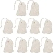 HAKIDZEL 10Pcs Soap Pouch Drawstring Foaming Net for Exfoliation and Shower Use Lightweight and Portable for Handmade Soap Wash
