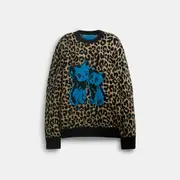 The Lil Nas X Drop Leopard Print Crewneck Sweater
